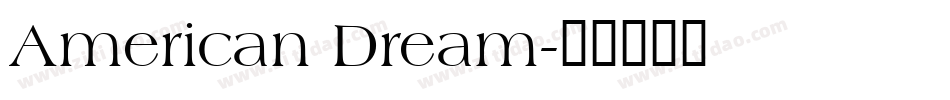 American Dream字体转换